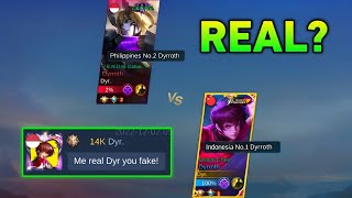 DYR vs TOP 2 PHILIPPINES DYRROTH FAKE DYR HE DESTROY ME😢 [upl. by Prevot]