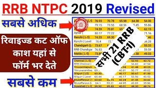 RRB NTPC 2019 CBT 1 All 21 RRB Revised Cut Off  RRB NTPC 2019 Highest to Lowest Cut Off [upl. by Ydneh721]