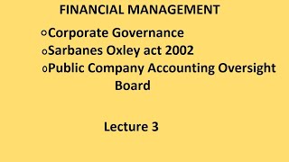 Corporate Governance SarbanesOxley Act 2002SOX PCAOB in urdu and Hindi [upl. by Tati]