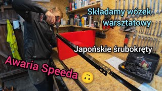 Składamy wózek warsztatowy co się stało że Speed oraz odpowiednie śrubokręty do motocykli [upl. by Mommy643]