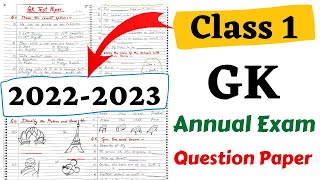 GK Annual Exam Test Paper for Class 1 Class 1 GK Sample Test Paper  GK Worksheet Class 1 CBSE [upl. by Warde512]