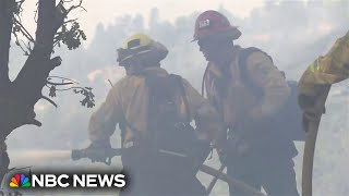 New fire in Southern California threatens homes and sends residents fleeing [upl. by Anees]