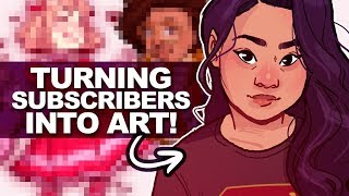 CUTENESS OVERLOAD ♥ Drawing My Subscribers  Making Art in Photoshop [upl. by Karl]