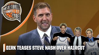 Dirk Nowitzki reminds Steve Nash of their hair styles when they played together 🤣  NBA on ESPN [upl. by Og]