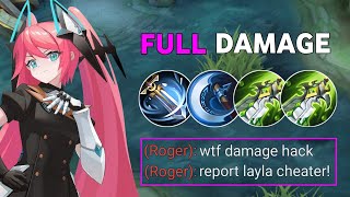 TOP 1 GLOBAL LAYLA FULL DAMAGE BUILD😱 DAMAGE HACK  LAYLA BEST BUILD 2024 [upl. by Meggy]