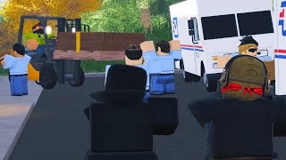 Mafia hold mail workers at GUNPOINT  Roblox Roleplay [upl. by Yatnuahs]