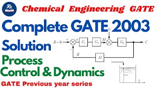 Process dynamics and Control Chemical Engineering  Complete Solution PDC Gate 2003Ranjaneinstitute [upl. by Diamond]