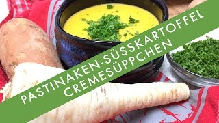 Thermomix  PastinakenSüßkartoffelCrèmeSuppe  Vegan [upl. by Yentrac]