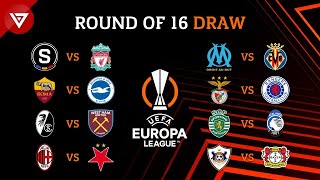 🔴 Round of 16 UEFA Europa League 202324 Draw Results [upl. by Athena511]