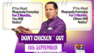 DONT CHICKEN OUT 15TH SEPTEMBER RHAPSODY OF REALITIES DAILY DEVOTIONA [upl. by Suedama510]