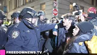 Clashes And Arrests at Propalestine Protest on Wall Street NYC [upl. by Ty651]