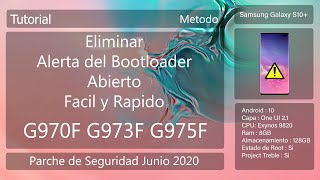 Eliminar Alerta del Bootloader  Samsung Galaxy S10 Series [upl. by Maisie]