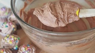 Whipped Chocolate Buttercream Frosting Recipe [upl. by Labinnah]