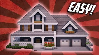 Minecraft How To Build A Suburban Mansion House Tutorial 4 [upl. by Akim999]