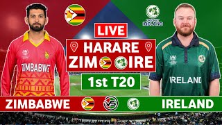 Zimbabwe vs Ireland 1st T20 Live Scores  ZIM vs IRE 1st T20 Live Scores amp Commentary [upl. by Markland]