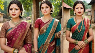 New Saree Design Collection  Indian Village Girl Festival New Sarees sareeidea traditional [upl. by Ericha257]