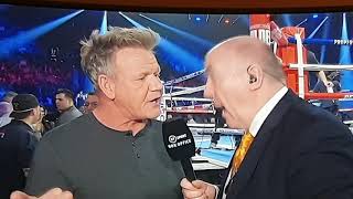 Gordon Ramsay on cocaine at the fury wilded 2 fight [upl. by Jeana]