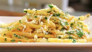 Easy Garlic Cheese Fries Recipe  SAM THE COOKING GUY [upl. by Adekram]