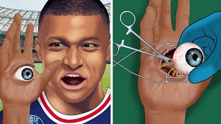 ASMR Help Kylian Mbappe solve problems in new challenges  WOW Brain Removal Animation [upl. by Mcintyre283]