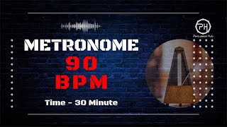 90 BPM Metronome  30 Minute [upl. by Eenot615]