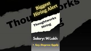 Thoughtworks Direct Hiring 2024  Off Campus drive 2024 job offcampus [upl. by Reichert]