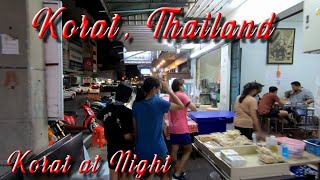 Korat Walking in Nakhon Ratchasima Thailand Nakhon Ratchasima at Night ORANGE ua [upl. by Htennek619]