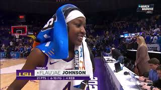 Flau’jae Johnson postgame sideline interview [upl. by Rianna]