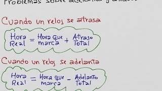 Problemas sobre adelantos y atrasos cronometría [upl. by Nossah628]