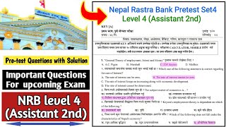 Nepal rastra bank important pretest question paper solution NRB pretest questions [upl. by Sibie]