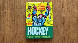 1990 Topps Hockey wax pack opening rip [upl. by Portugal]