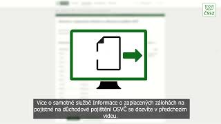 Podání Přehledu o příjmech a výdajích pomocí služby ePortálu ČSSZ [upl. by Gariepy]