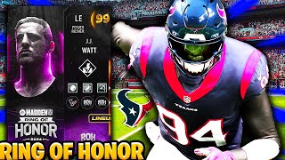 RING OF HONOR JJ WATT IS THE BEST DEFENDER IN MADDEN 24 MUT ULTIMATE TEAM [upl. by Starlin]