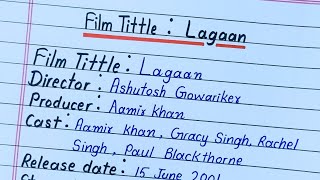 Film review quotLagaanquot  Movie review quotLagaanquot  Review writing in English [upl. by Lole]