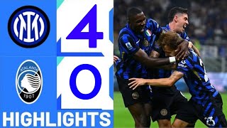 Inter  Atalanta 40 Highlights Lega Serie A 2425 inter vs atalanta highlights [upl. by Elletnahc668]