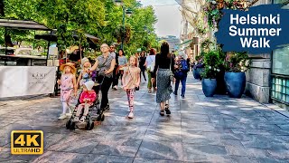 Summer Walk in Helsinki City Center 🇫🇮 4K Walk in Finland [upl. by Fowle814]