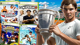 Trying to win the French Open in EVERY TENNIS GAME [upl. by Ydarb]