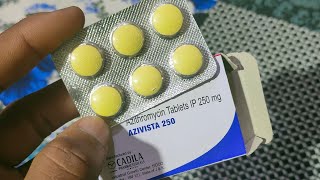 Azithromycin tablets IP 250 mg Azivista 250mg Cadila [upl. by Thornburg]