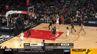 Marine Johannès vs Las Vegas Aces  FINALS GAME 02 Highlights WNBA 2023 with New York Liberty [upl. by Aleetha]