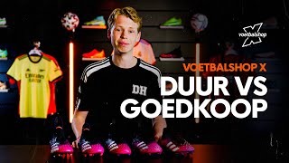 De verschillen  DURE vs GOEDKOPE voetbalschoenen  Review  Voetbalshopnl [upl. by Gustavus]