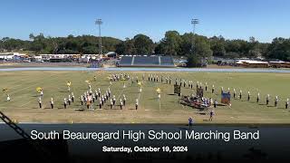 South Beauregard High School Marching Band at the DeRidder Marching Festival 2024 [upl. by Eetse]