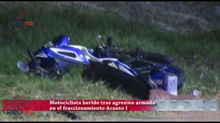 Motociclista herido tras agresión armada en el fraccionamiento Acanto I [upl. by Akeimahs]