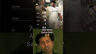 Sarfraz khan batting short video  cricket indiancricketer icc viralshort [upl. by Lledra]