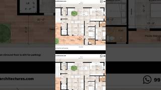 60 x 40 North West corner plots floor plan ground floor is stilt floor [upl. by Don527]