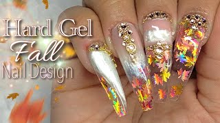 HardBuilder Gel Nail Design  Honey Phan Inspired Set  Fall Nails [upl. by Snahc707]