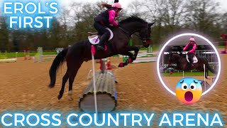 FIRST EVER ARENA CROSS COUNTRY FOR EROL  YOUNG HORSE TACKLES TRICKY JUMPS  VLOG 124 [upl. by Lilith]