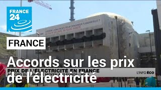 France  lEtat et EDF saccordent sur un prix de lélectricité • FRANCE 24 [upl. by Leelah249]