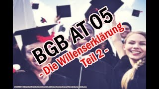 Die Willenserklärung  Subjektiver Tatbestand  BGB AT 05 [upl. by Wiburg]