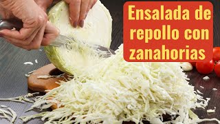 Ensalada de repollo con zanahorias [upl. by Janel]