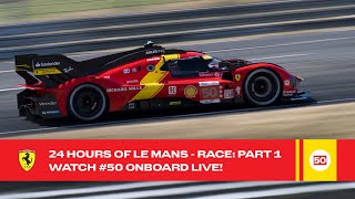 Ferrari Hypercar  Onboard the 50 LIVE Race Action at 24 Hours of Le Mans 2023  FIA WEC [upl. by Eneleuqcaj]