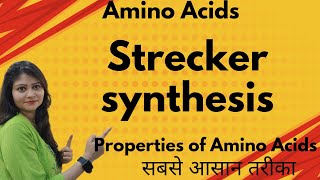 Strecker Synthesis  Preparation Of Amino Acids  Class 12  Amino Acids  Biomolecules 😱😱🔥🔥 [upl. by Einiar618]